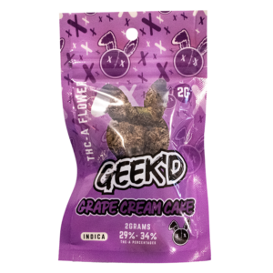 2G Geek’d THCA Flower Grape Cream Cake Indica