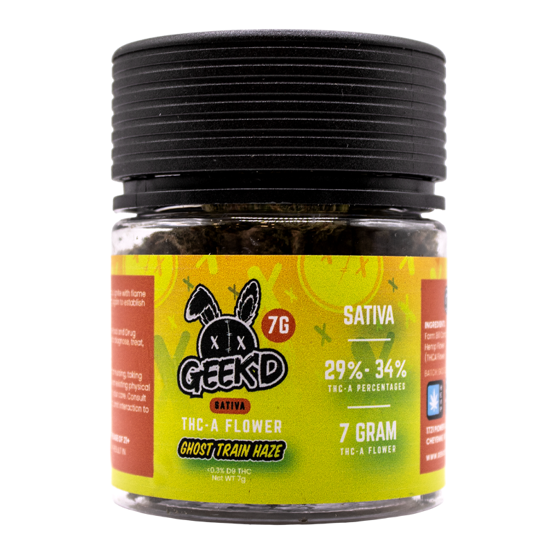 Buy Ghost Train Haze Sativa Geek’d 7G THCA Flower