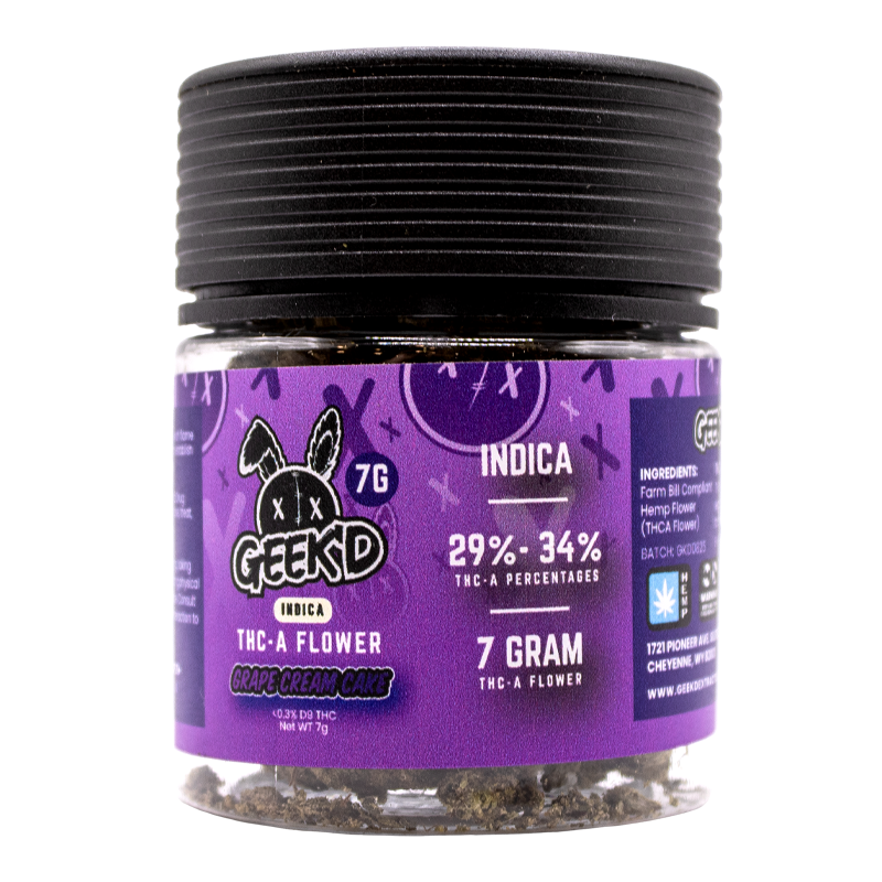 Buy Grape Cream Cake Indica Geek’d 7G THC-A Flower