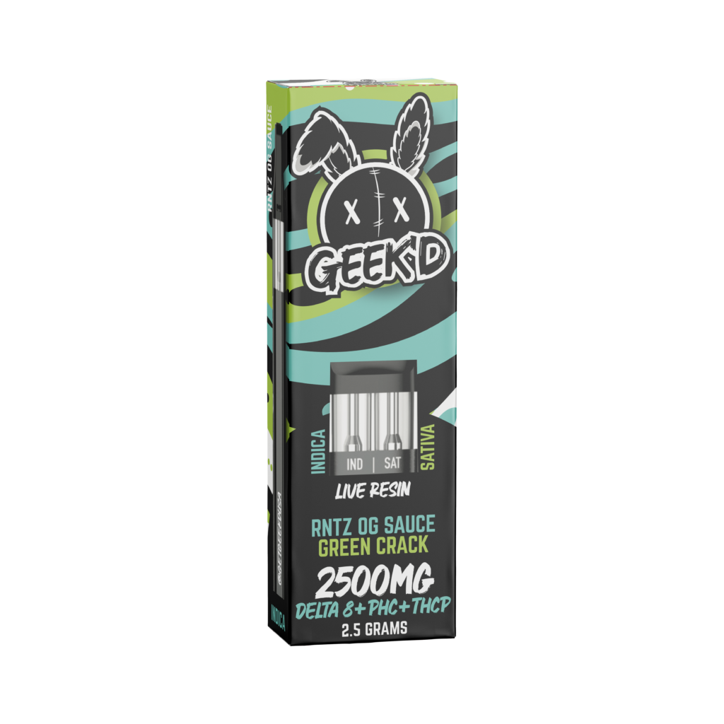 Geek’d Rntz OG Sauce & Green Crack | 2.5G Switch Disposable