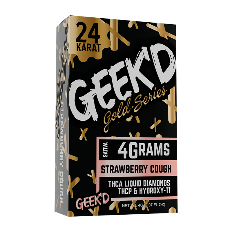 Geek’d 24K Gold Series Strawberry Cough 1G Disposable Vape