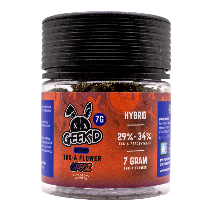 Geek’d 7G THCA Flower – Oreoz – Hybrid