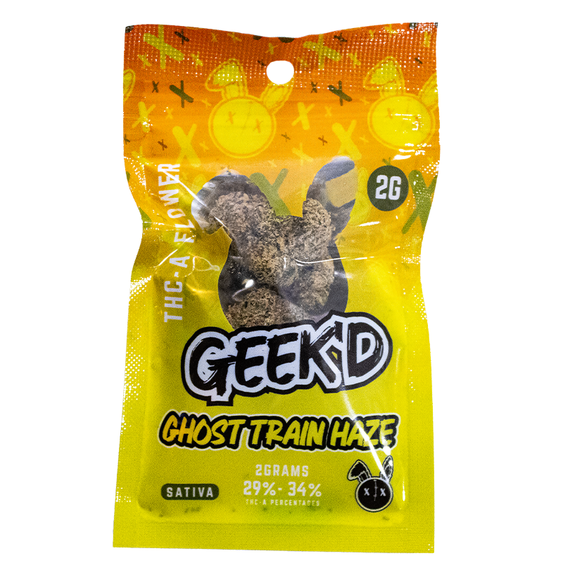 Geek’d THCA Flower Ghost Train Haze Sativa 2-Grams