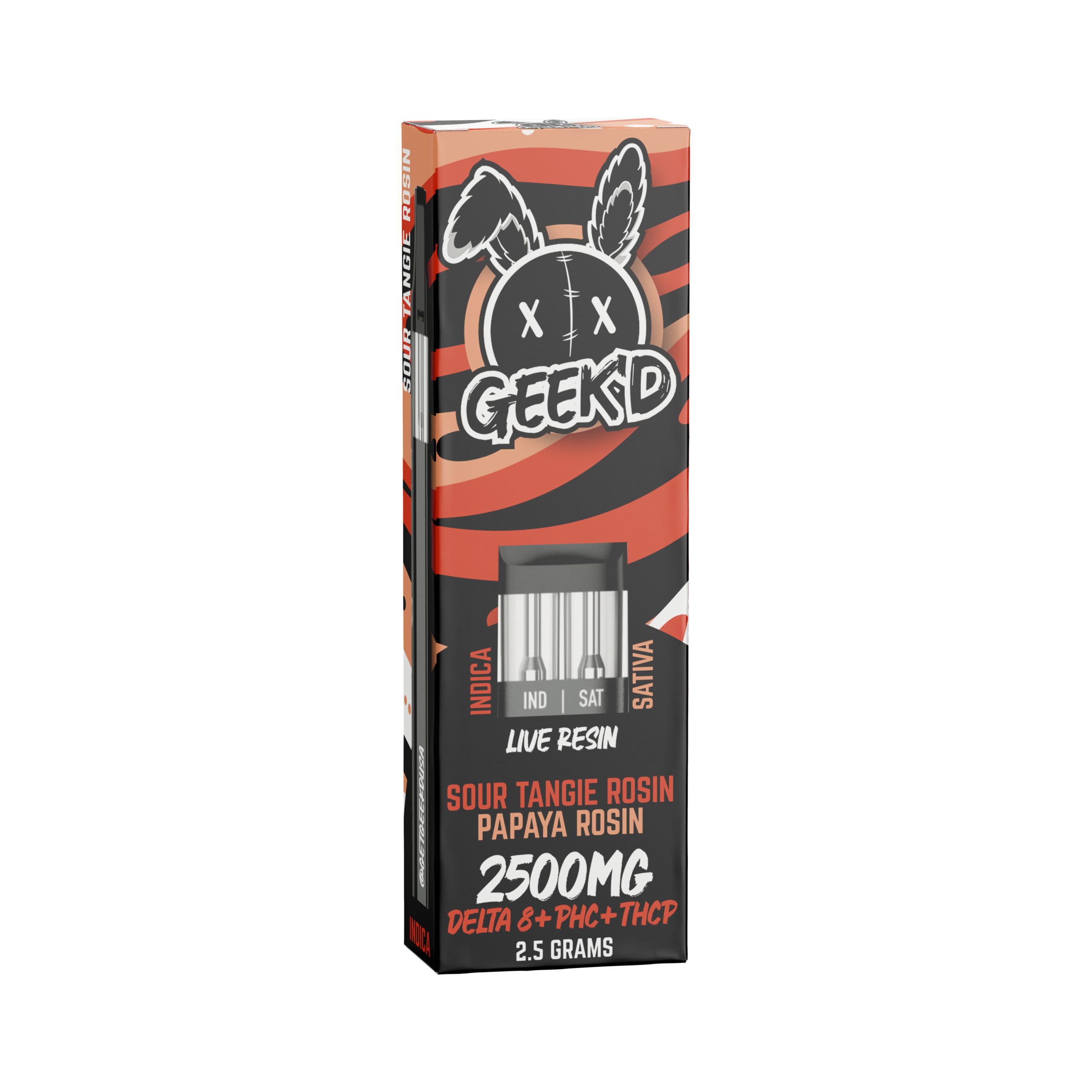 Geek’d Sour Tangie Rosin & Papaya Rosin 2.5g Switch Disposable