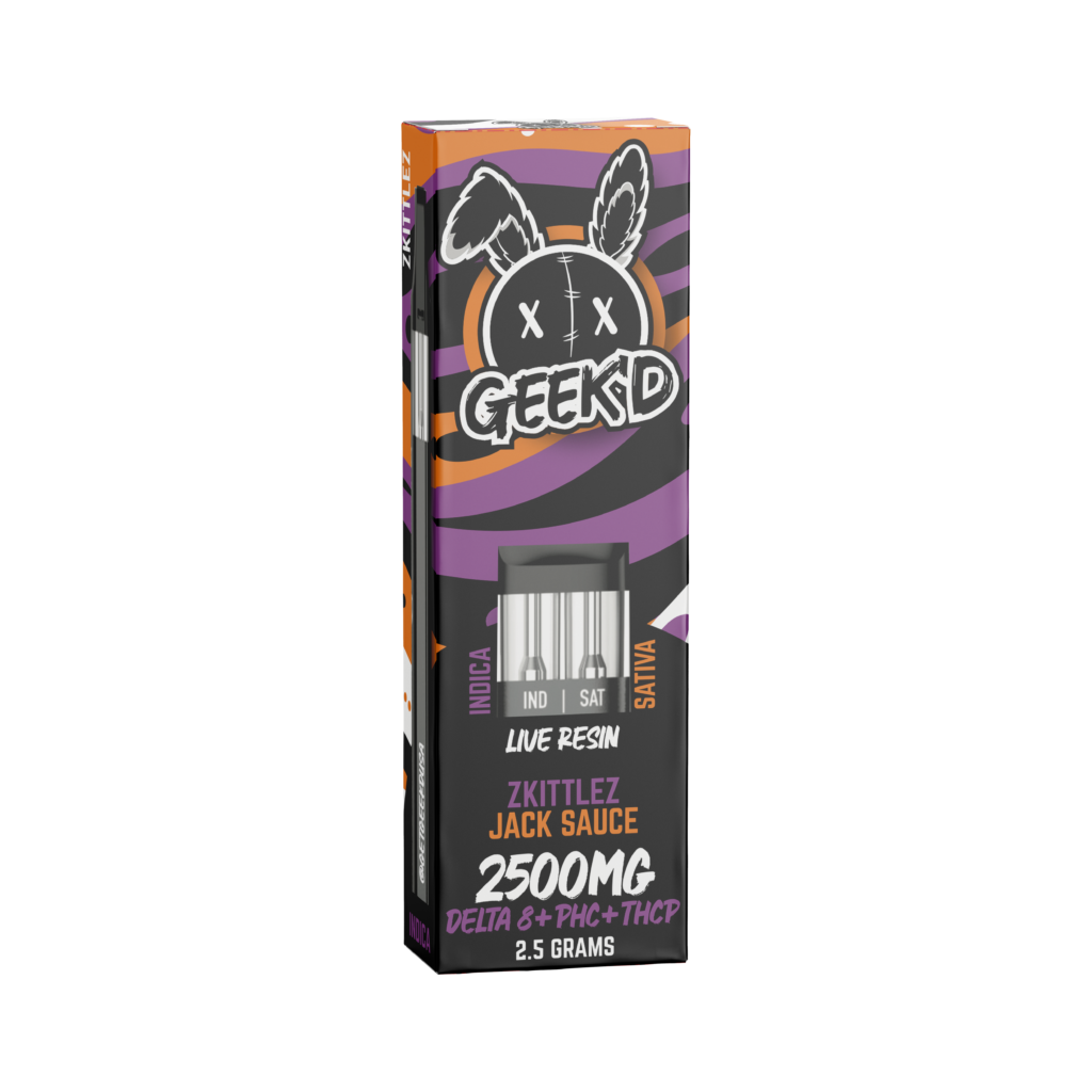Geek’d Zkittlez & Jack Sauce 1Gram Switch Disposable