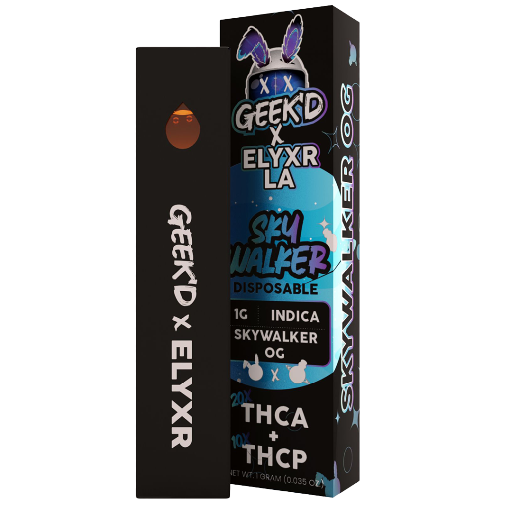 Geek’d x Elyxr LA | THCA+THCP 1-Gram Disposable | Skywalker OG Indica